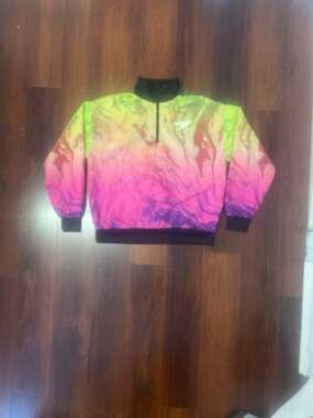 Speedo x Forever 21 Collaboration Reversible Marble Print 1/4 Zip Windbreaker